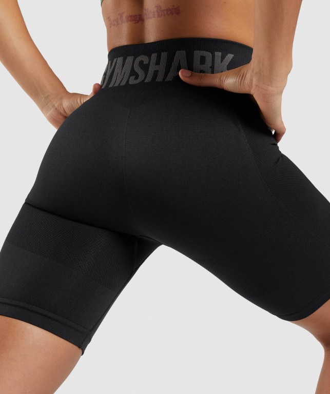 Bermudas Gymshark Flex Cycling Mujer Negros | pk23CiokEJ5