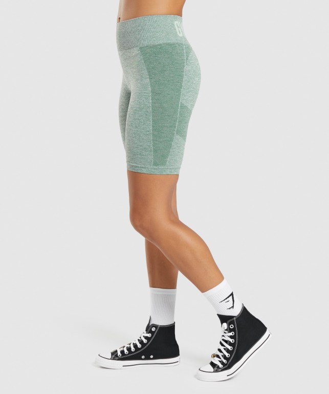 Bermudas Gymshark Flex Cycling Mujer Verdes | 1NUILVyteXC