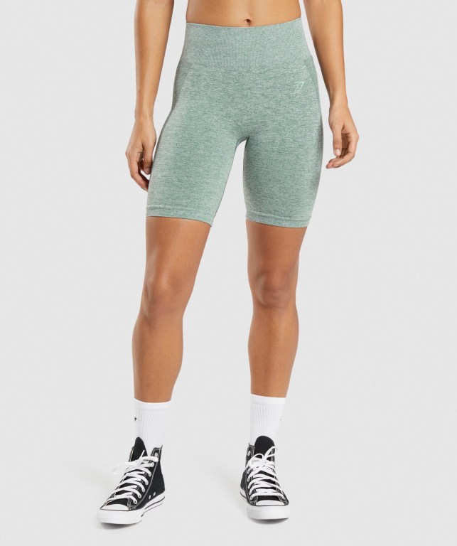 Bermudas Gymshark Flex Cycling Mujer Verdes | 1NUILVyteXC