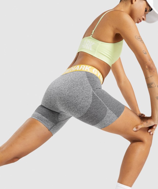 Bermudas Gymshark Flex Mujer Grises | MPbW7xzyZdm