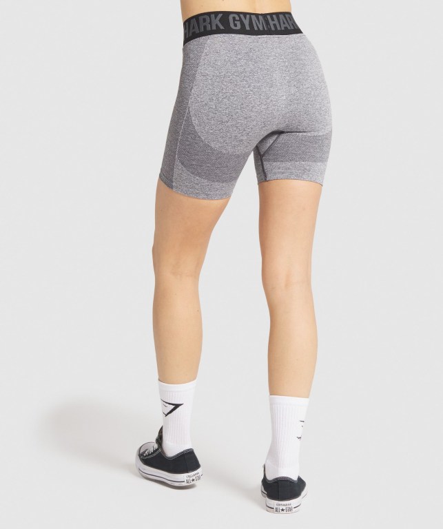 Bermudas Gymshark Flex Mujer Grises Negros | sxlnSh9uGdH