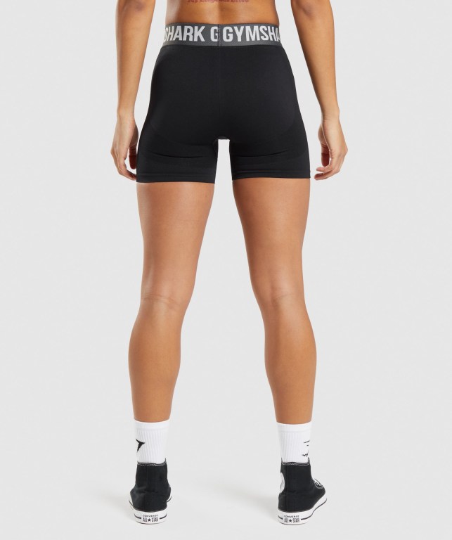 Bermudas Gymshark Flex Mujer Negros | CdQV6cwjhDR