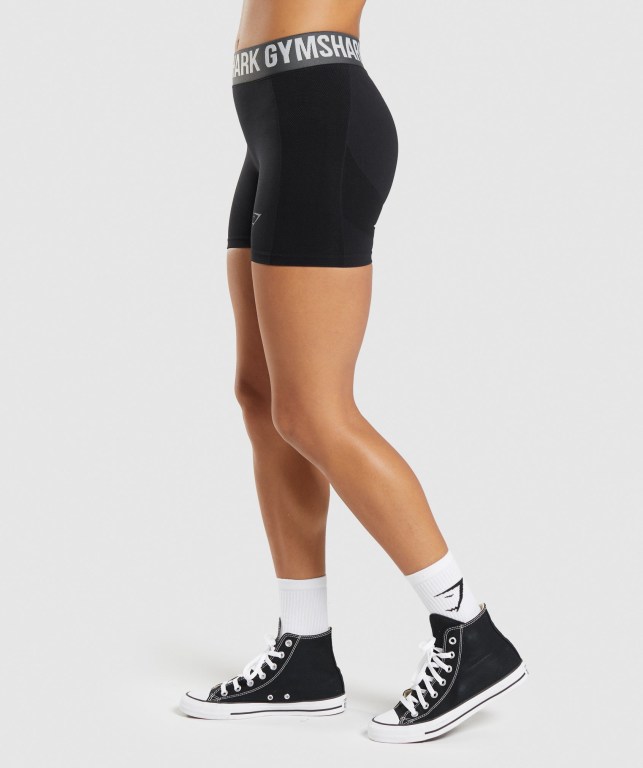 Bermudas Gymshark Flex Mujer Negros | CdQV6cwjhDR