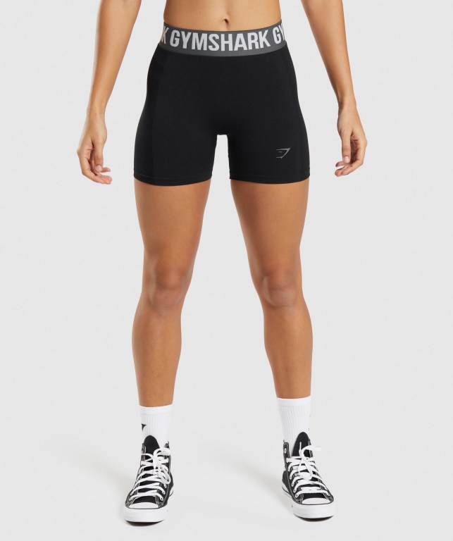 Bermudas Gymshark Flex Mujer Negros | CdQV6cwjhDR