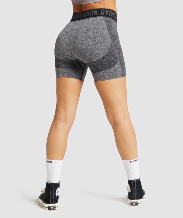 Bermudas Gymshark Flex Mujer Negros Grises | 5uHAP6tGq9q