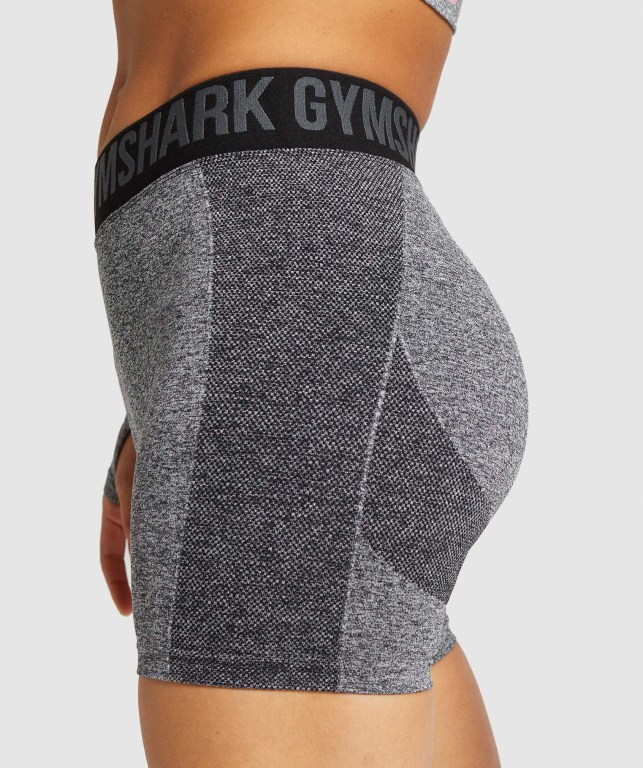 Bermudas Gymshark Flex Mujer Negros Grises | 5uHAP6tGq9q