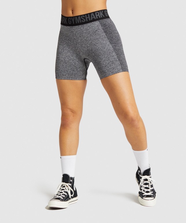 Bermudas Gymshark Flex Mujer Negros Grises | 5uHAP6tGq9q