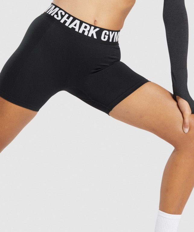 Bermudas Gymshark Flex Mujer Negros | pxnLotXYsbe