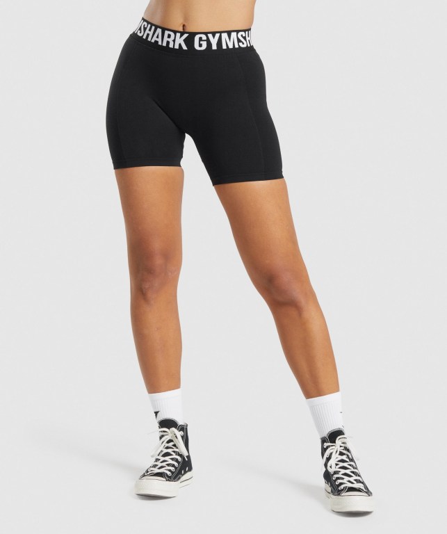 Bermudas Gymshark Flex Mujer Negros | pxnLotXYsbe