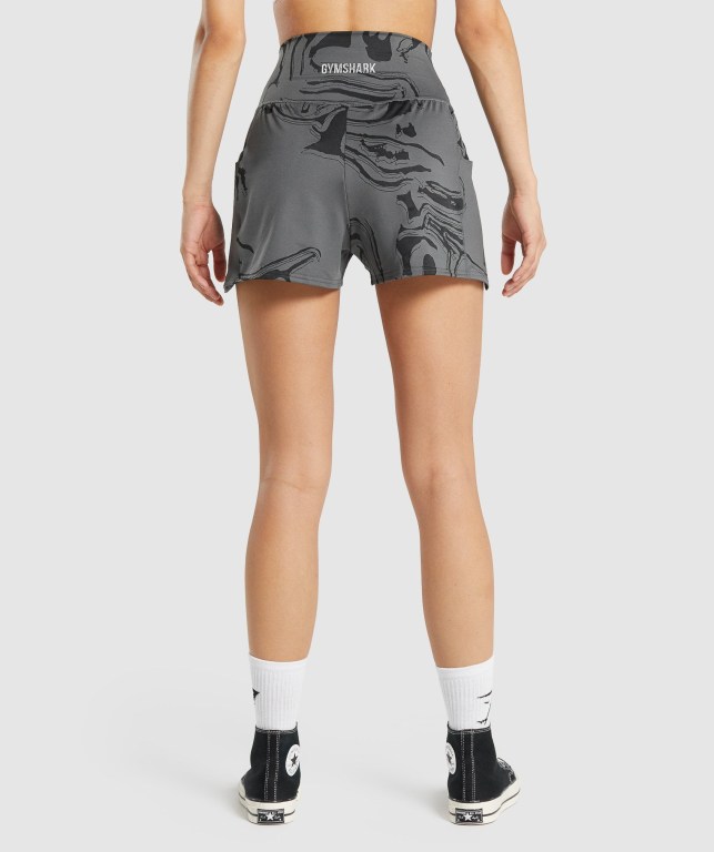 Bermudas Gymshark GS Power Jacquard Mujer Negros | ZRr6bCiGIC6