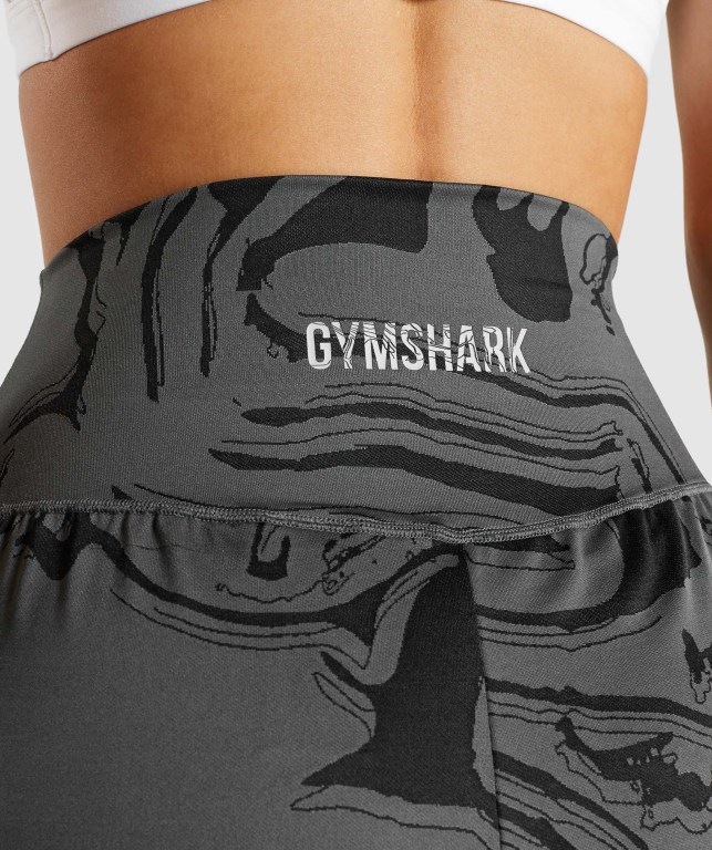 Bermudas Gymshark GS Power Jacquard Mujer Negros | ZRr6bCiGIC6