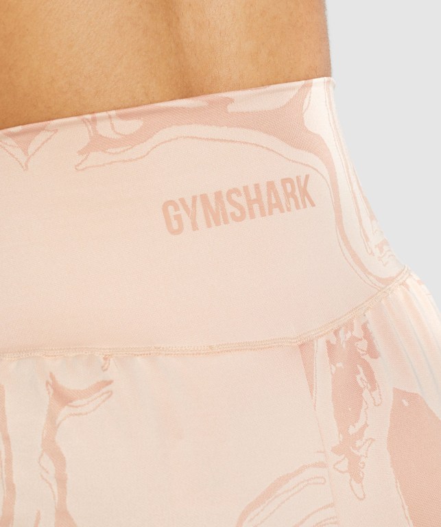 Bermudas Gymshark GS Power Jacquard Mujer Rosas Claro | phEcjos9Jst