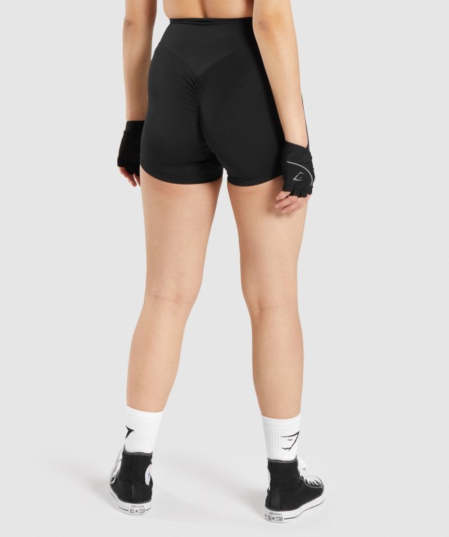 Bermudas Gymshark GS Power Mujer Negros | QSq1M9iXhty