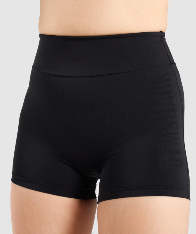 Bermudas Gymshark GS Power Mujer Negros | QSq1M9iXhty