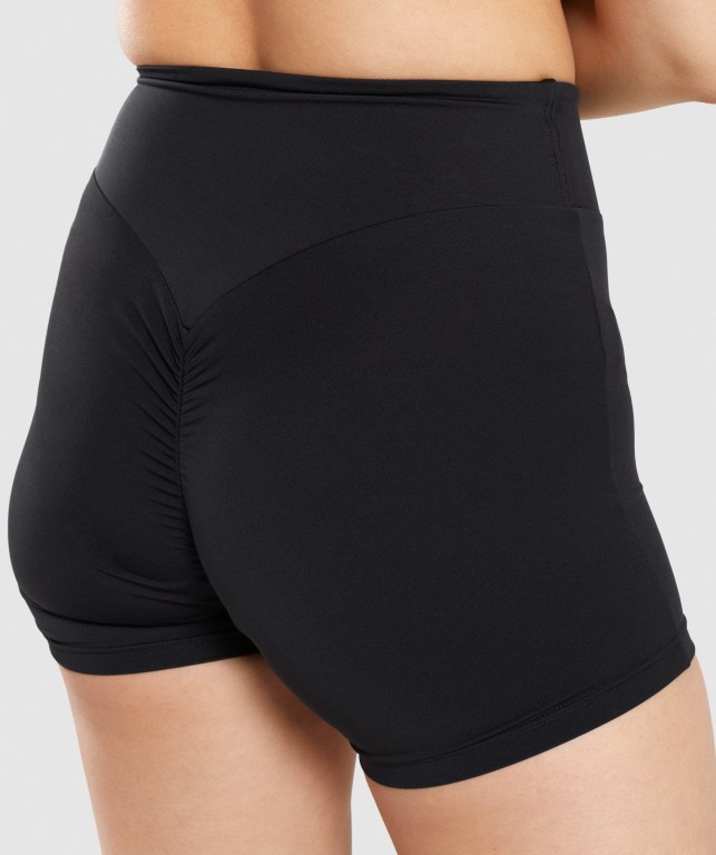 Bermudas Gymshark GS Power Mujer Negros | QSq1M9iXhty