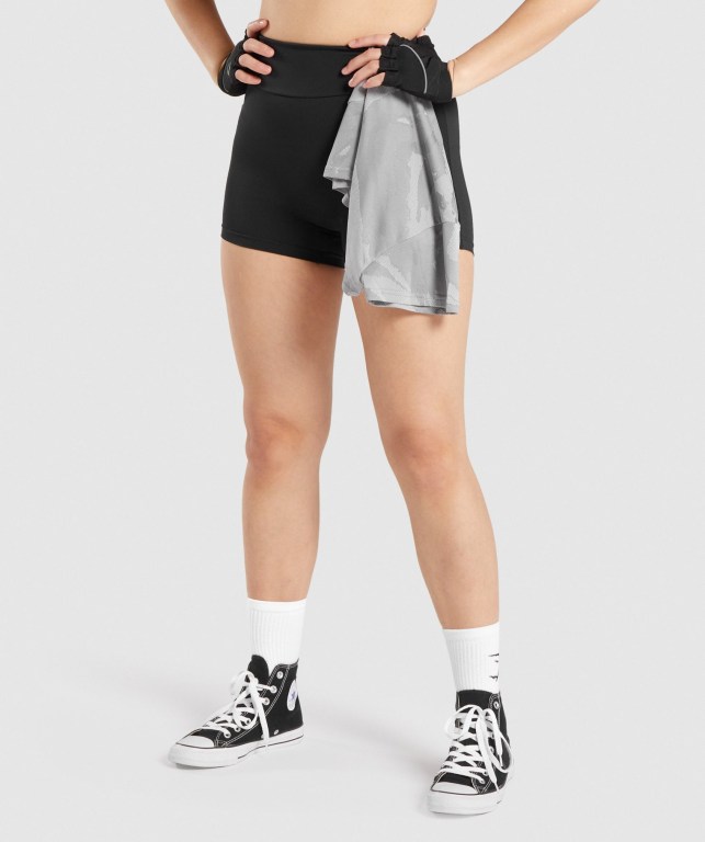 Bermudas Gymshark GS Power Mujer Negros | QSq1M9iXhty