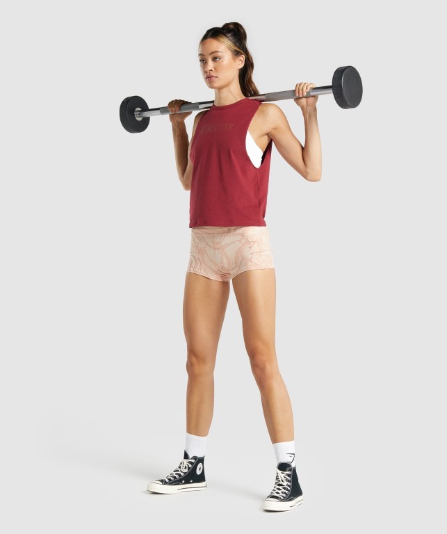 Bermudas Gymshark GS Power Support Mujer Rosas Claro | CXNiHuiNqou