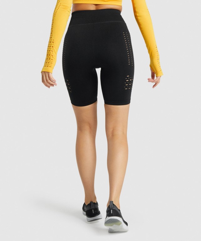 Bermudas Gymshark Glow Seamless Mujer Negros | aVoWMkkXWOd