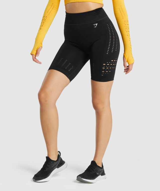 Bermudas Gymshark Glow Seamless Mujer Negros | aVoWMkkXWOd