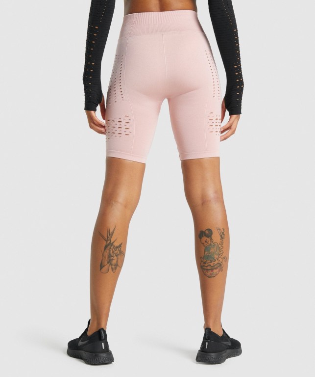 Bermudas Gymshark Glow Seamless Mujer Rosas Claro | M9AtfnoRsyf