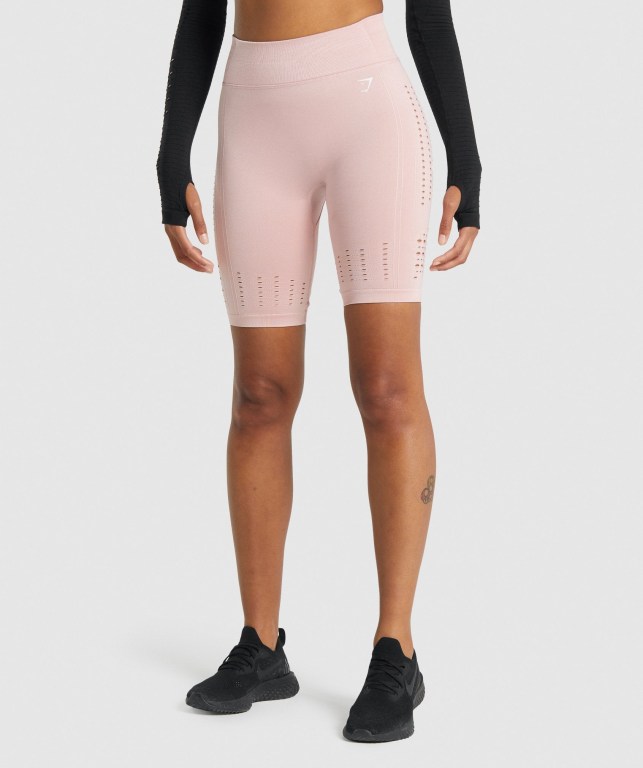 Bermudas Gymshark Glow Seamless Mujer Rosas Claro | M9AtfnoRsyf