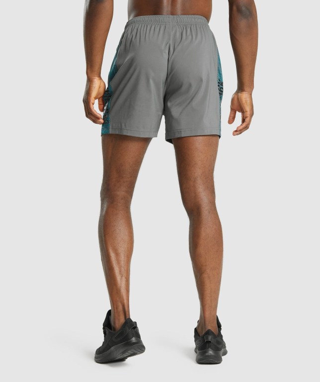 Bermudas Gymshark Graphic Deporte Hombre Grises | C3gvgDKeBeg