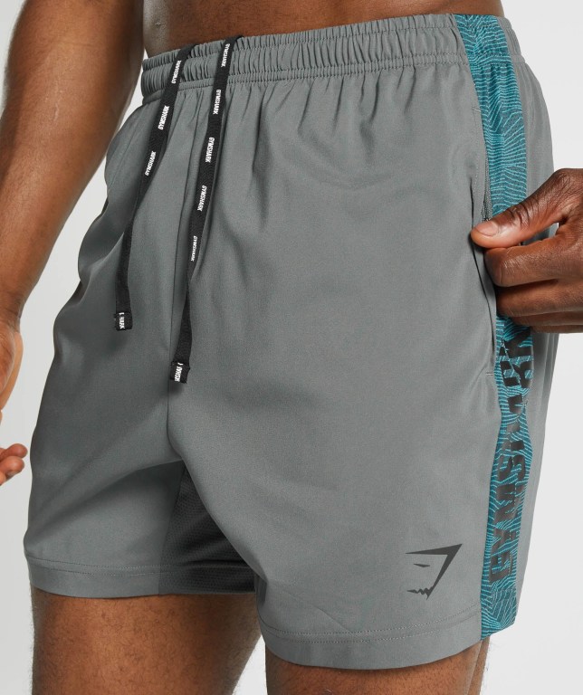 Bermudas Gymshark Graphic Deporte Hombre Grises | C3gvgDKeBeg