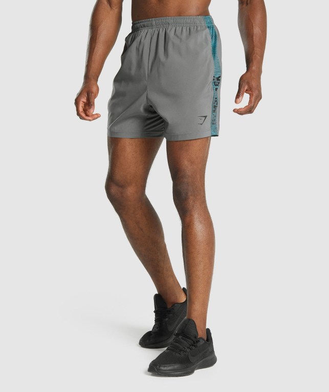 Bermudas Gymshark Graphic Deporte Hombre Grises | C3gvgDKeBeg