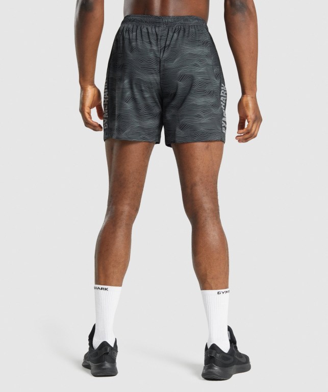 Bermudas Gymshark Graphic Deporte Hombre Negros | ZDRuOACubgF