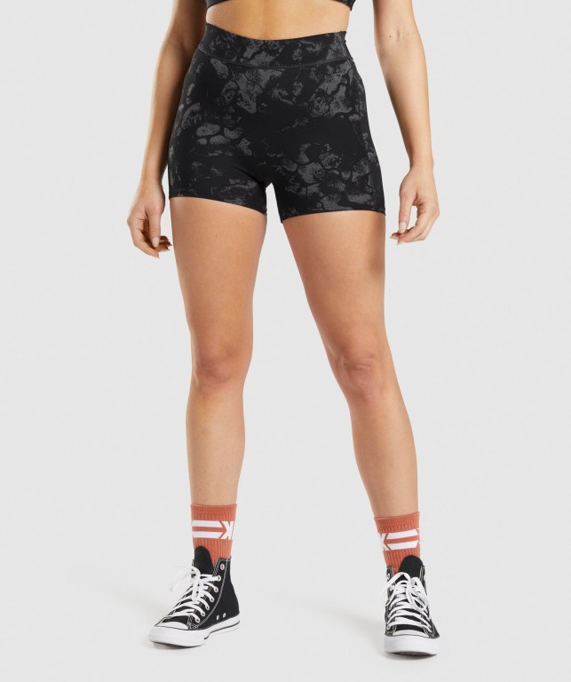 Bermudas Gymshark KK Fit Mujer Negros Camuflados | Y9gJ438XrV7