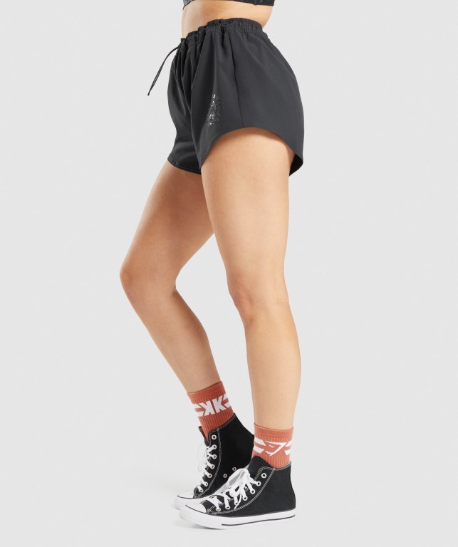 Bermudas Gymshark KK Fit Woven Mujer Negros | HYTAR8ztwOj