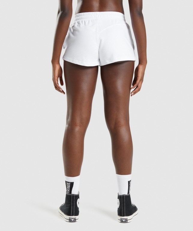 Bermudas Gymshark Legacy Graphic Mujer Blancos | 5lrEBwOdnfR