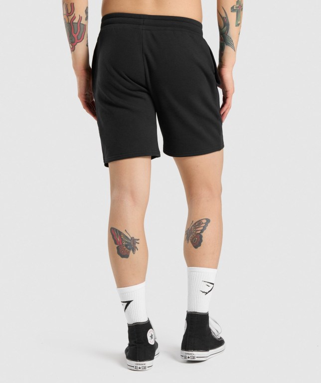 Bermudas Gymshark Legacy Hombre Negros Blancos | G2htiQmLeNu