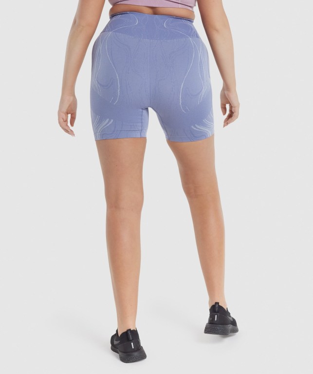 Bermudas Gymshark Mercury Seamless Mujer Azules | KQh3i1FopoF