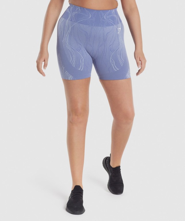 Bermudas Gymshark Mercury Seamless Mujer Azules | KQh3i1FopoF