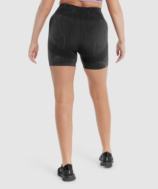 Bermudas Gymshark Mercury Seamless Mujer Negros | tULT8351iLr