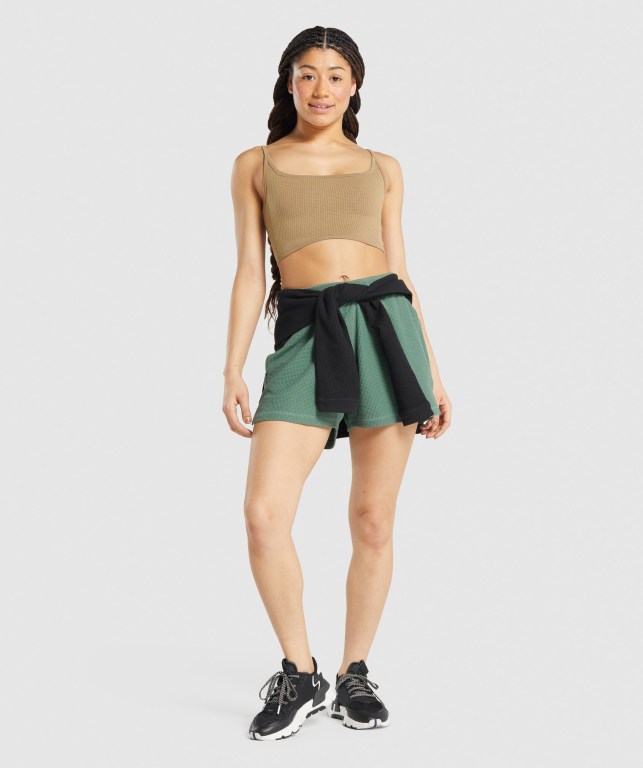 Bermudas Gymshark Pause Loose Mujer Verdes | WVhd4mF4drl