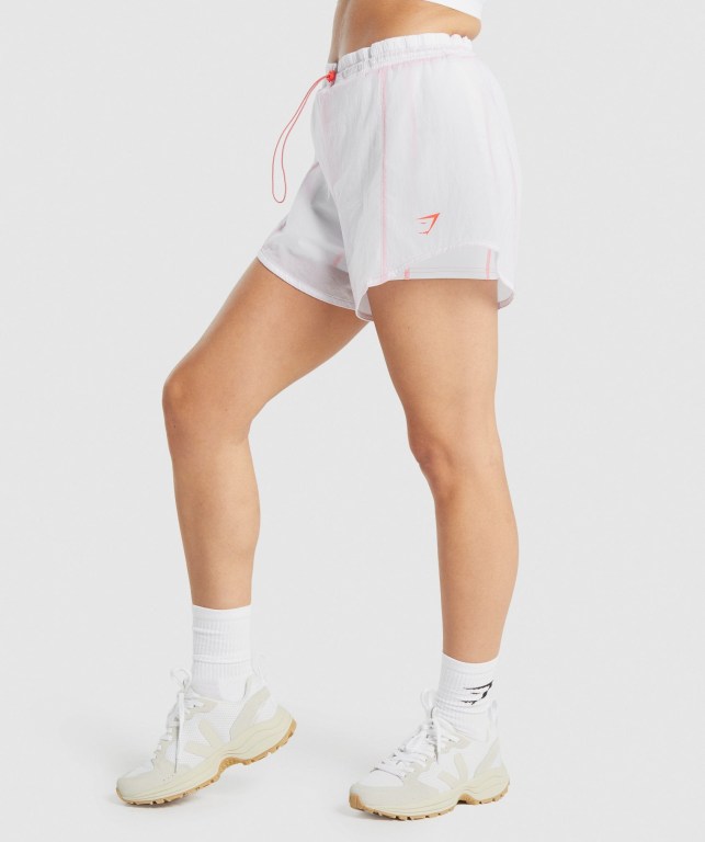 Bermudas Gymshark Pulse 2 in 1 Mujer Blancos | w45CfjbXRtF