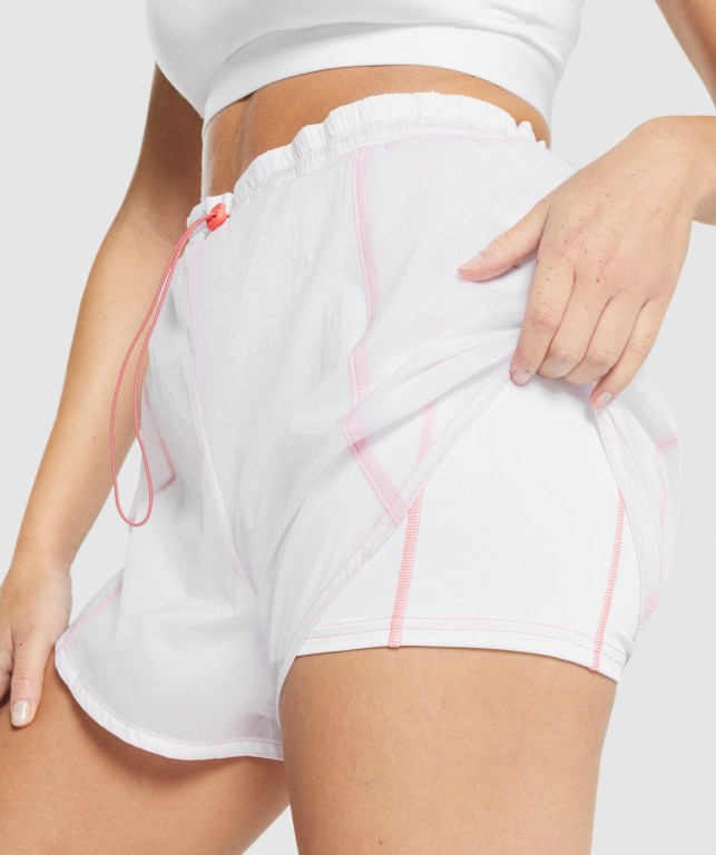 Bermudas Gymshark Pulse 2 in 1 Mujer Blancos | w45CfjbXRtF