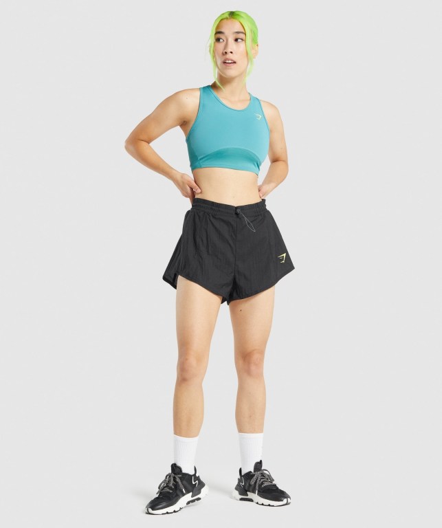 Bermudas Gymshark Pulse 2 in 1 Mujer Negros | ElqvhqxUoau