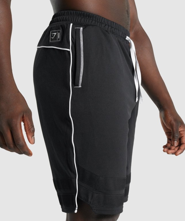 Bermudas Gymshark Recess Basketball Hombre Negros | N16bEgXulzC