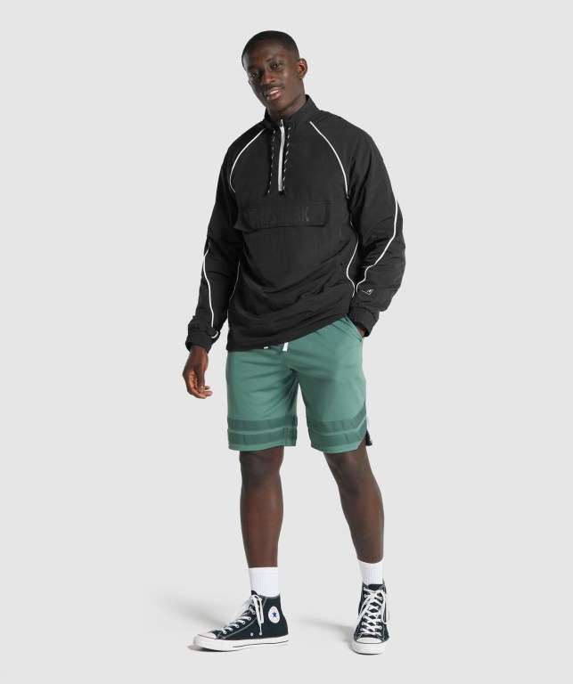 Bermudas Gymshark Recess Basketball Hombre Verdes | rPLnehjOpIh