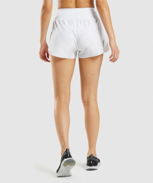 Bermudas Gymshark Speed Mujer Blancos | jvTBPMdR6Nd