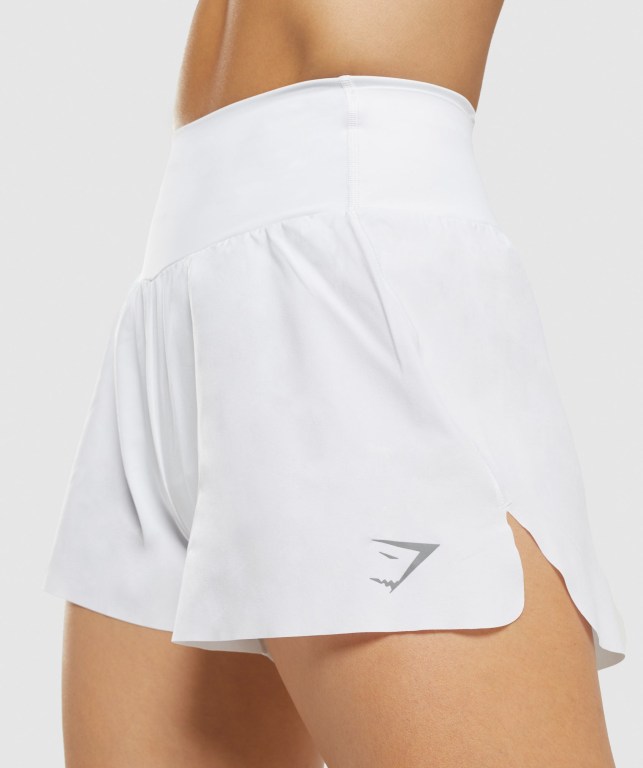 Bermudas Gymshark Speed Mujer Blancos | jvTBPMdR6Nd