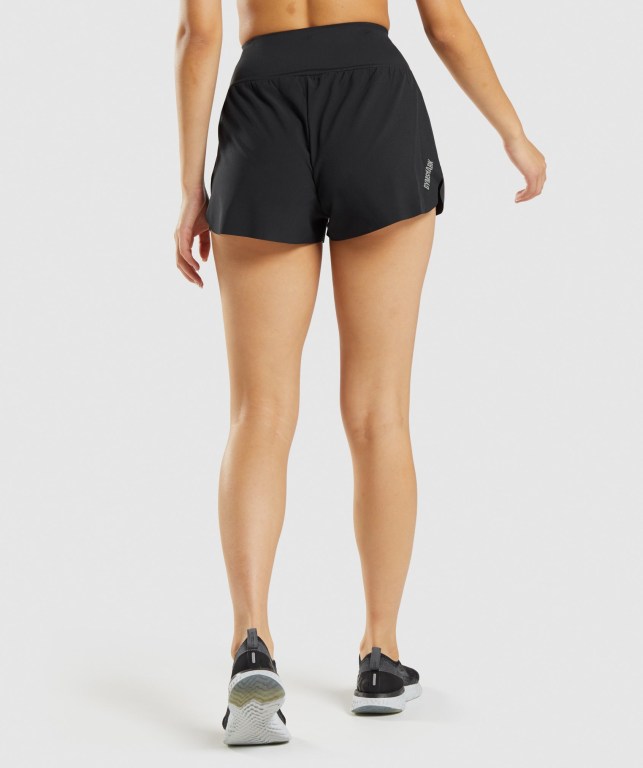 Bermudas Gymshark Speed Mujer Negros | 1WIWMccFrdP