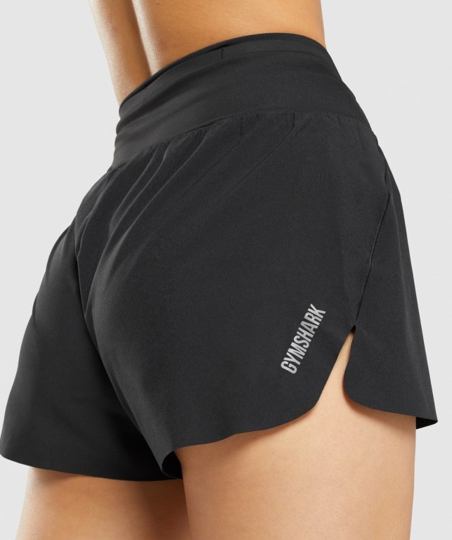 Bermudas Gymshark Speed Mujer Negros | 1WIWMccFrdP