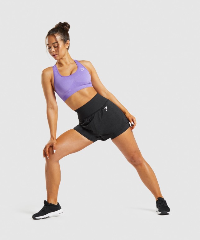 Bermudas Gymshark Vital Seamless 2.0 2-in-1 Mujer Negros | 82Vwbbq458m