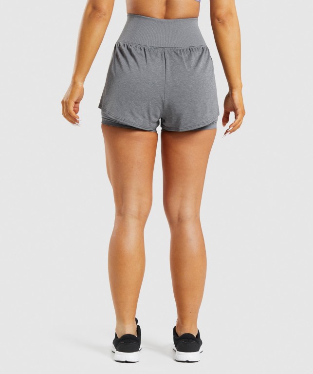 Bermudas Gymshark Vital Seamless 2.0 2-in-1 Mujer Grises | a41WzUGjnru