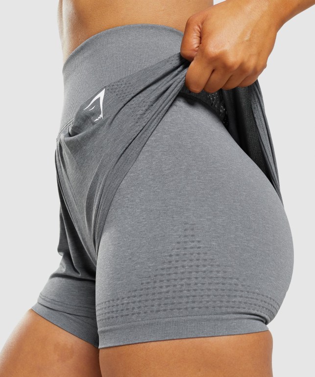 Bermudas Gymshark Vital Seamless 2.0 2-in-1 Mujer Grises | a41WzUGjnru