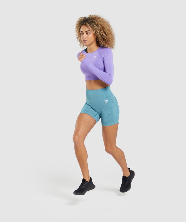 Bermudas Gymshark Vital Seamless 2.0 Mujer Turquesa | 9XHAK14P4A3